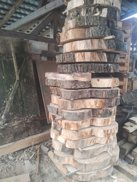 Plastry drewna na stoły, stoliki