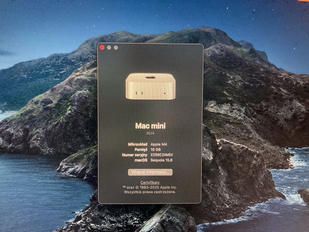 Mac Mini M4 Stan Idealny