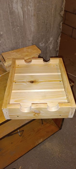 Karmnik drewniany dla ptaków na zewnątrz budka olejowany solidny