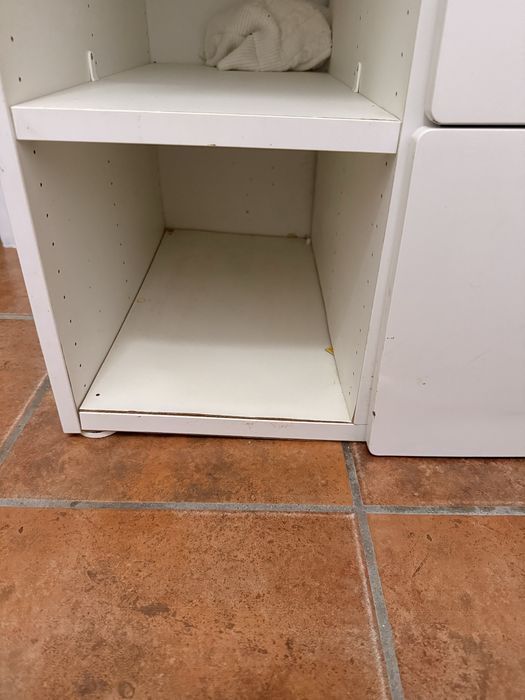 Trocador, branco branco/com 3 gavetas, 90x79x100 cm
