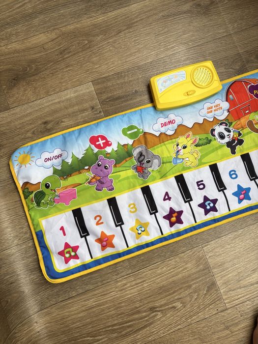 Музичний Килимок-піаніно розвиваючий 100х35см Жовтий