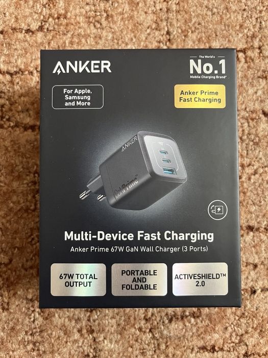 Зарядний пристрій Anker Prime 67W GaN