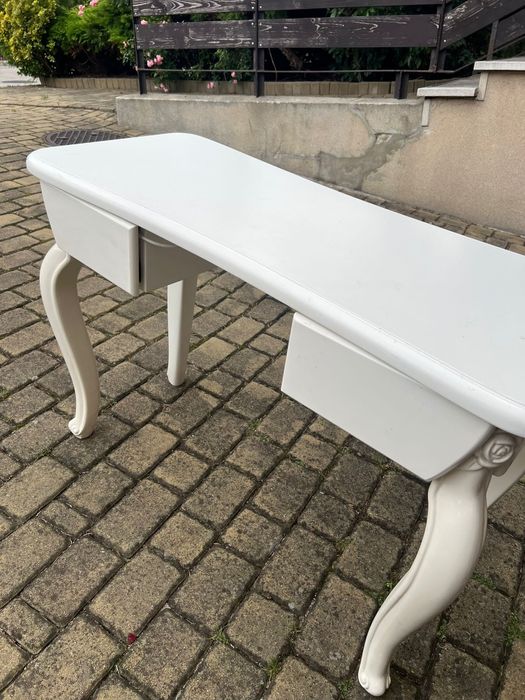 Biurko glamour białe