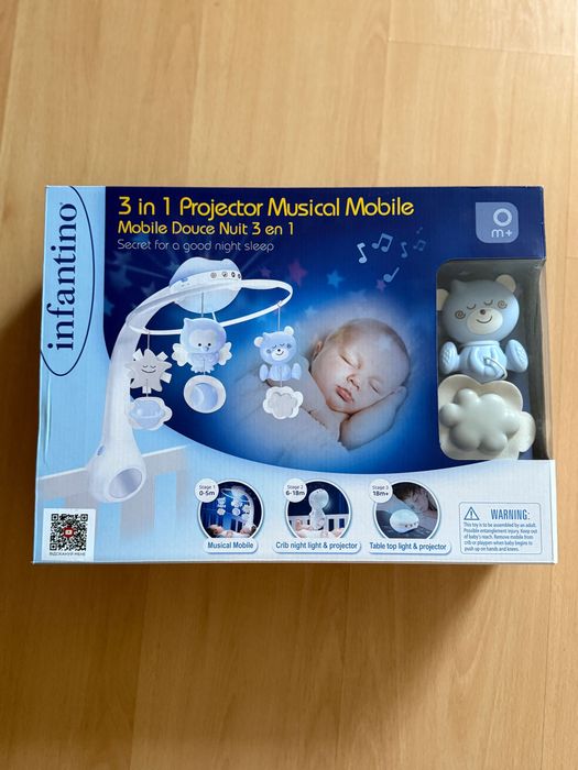 Infantino Мобіль 3 в 1 музичний блакитний