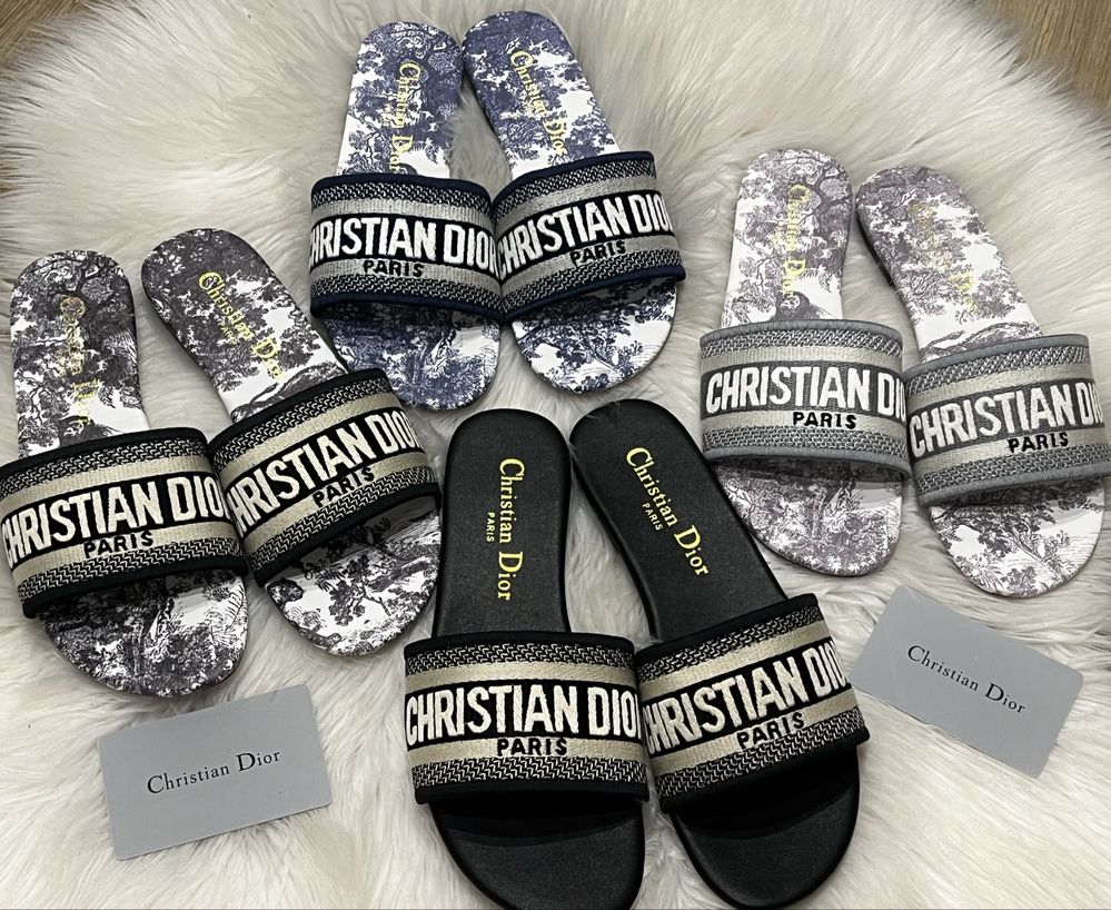 Klapki Christian Dior !! Różne rozmiary Nowe