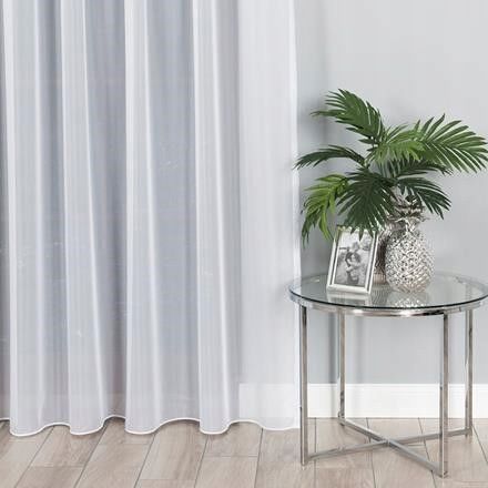 Firana gotowa z woalu z ołowianką wys. 185x450 cm WZO