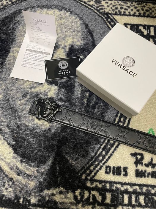 Ремень versace чорний