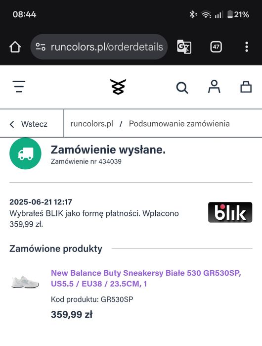 Buty New Balance 530 GR530SP rozmiar 38