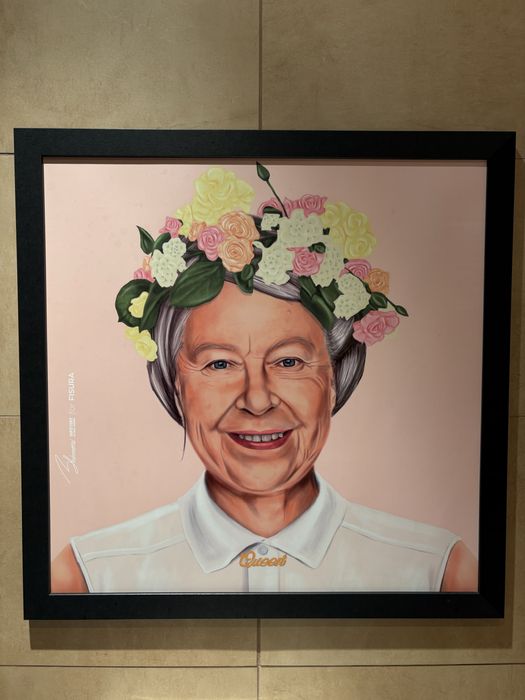 Quadro Rainha Isabel II de Amit Shimoni
