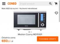 Mikrofalówka Medion Czarna MD 15501