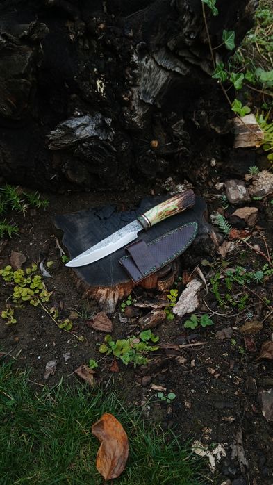 Ręcznie wykuty nóż myśliwski/ nóż edc/ nóż do lasu. Knifemaking