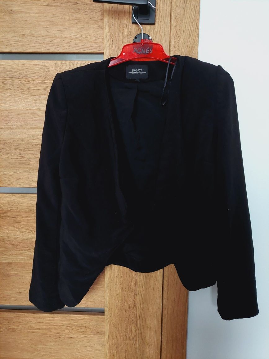 Czarna marynarka elegancka papaya 36