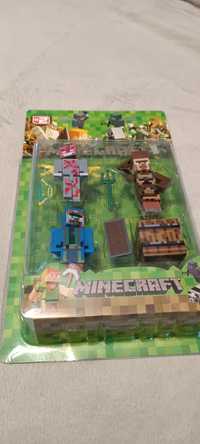 3 Figurki minecraft My world 1 blok 3 akcesoria