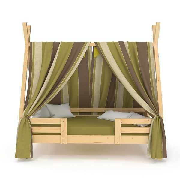 Кроватка домик Вигвам - 2 лак 80х190 см ліжко дерево вігвам
