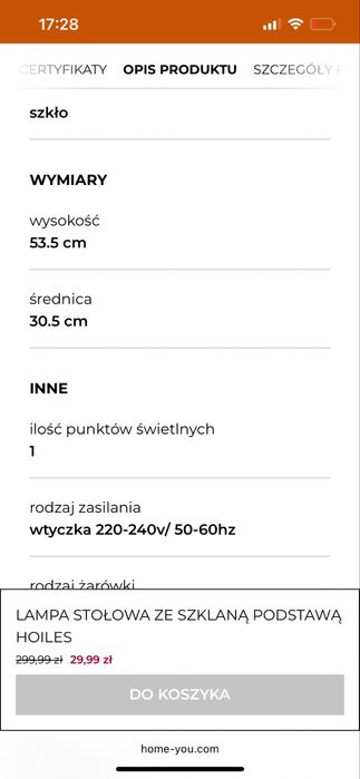 Lampki nocne zestaw 2 szt. Home and you