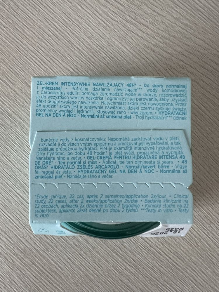 Yves rocher krem żel intensywnie nawilżający do twarzy