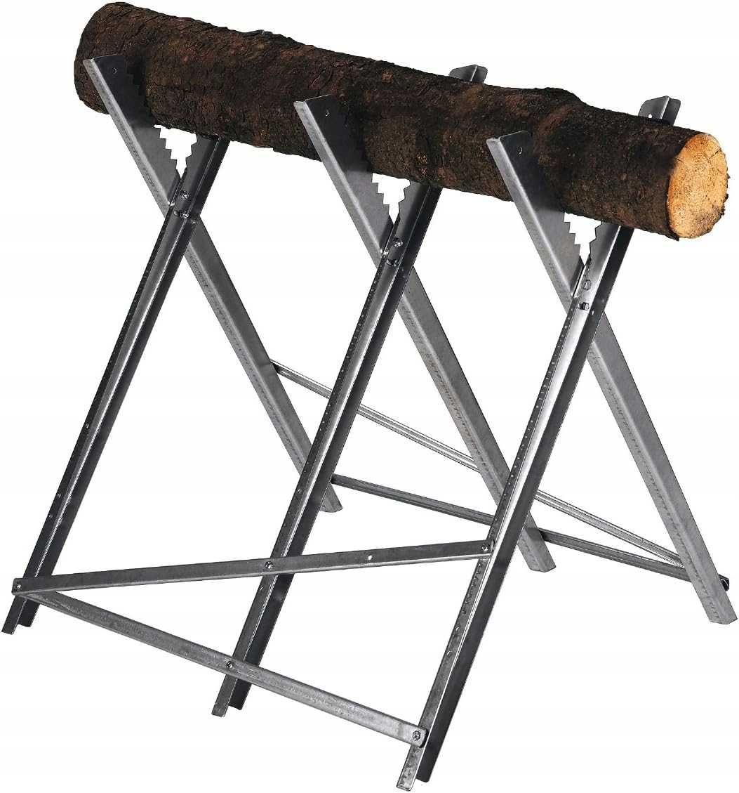 STOJAK KOBYŁKA do cięcia drewna METALOWY KOZIOŁ regulowany 50kg 1954