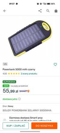 Powerbank solarny 5000 mAh