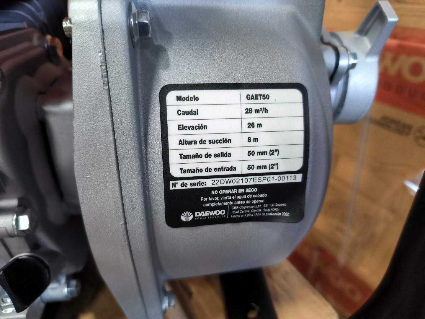Motobomba Daewoo GAET50 - NOVA