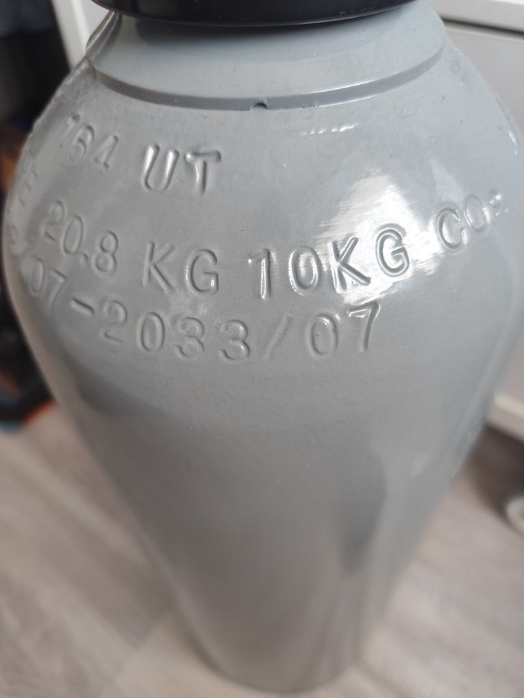 Butla 13,4L/10kg Dwutlenek Węgla CO2 Rurka/Syfon