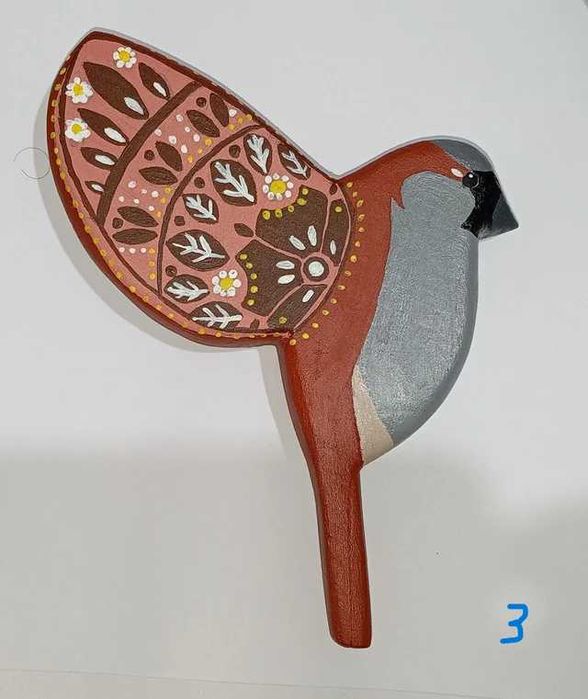 Conjunto de Pardais de madeira para pendurar