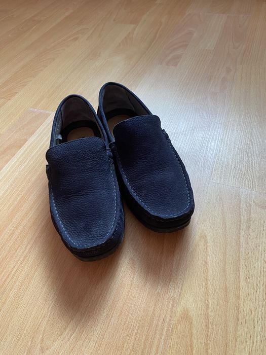 Лофери чоловічі MIDA темно-сині з натуральної замші. Розмір 41