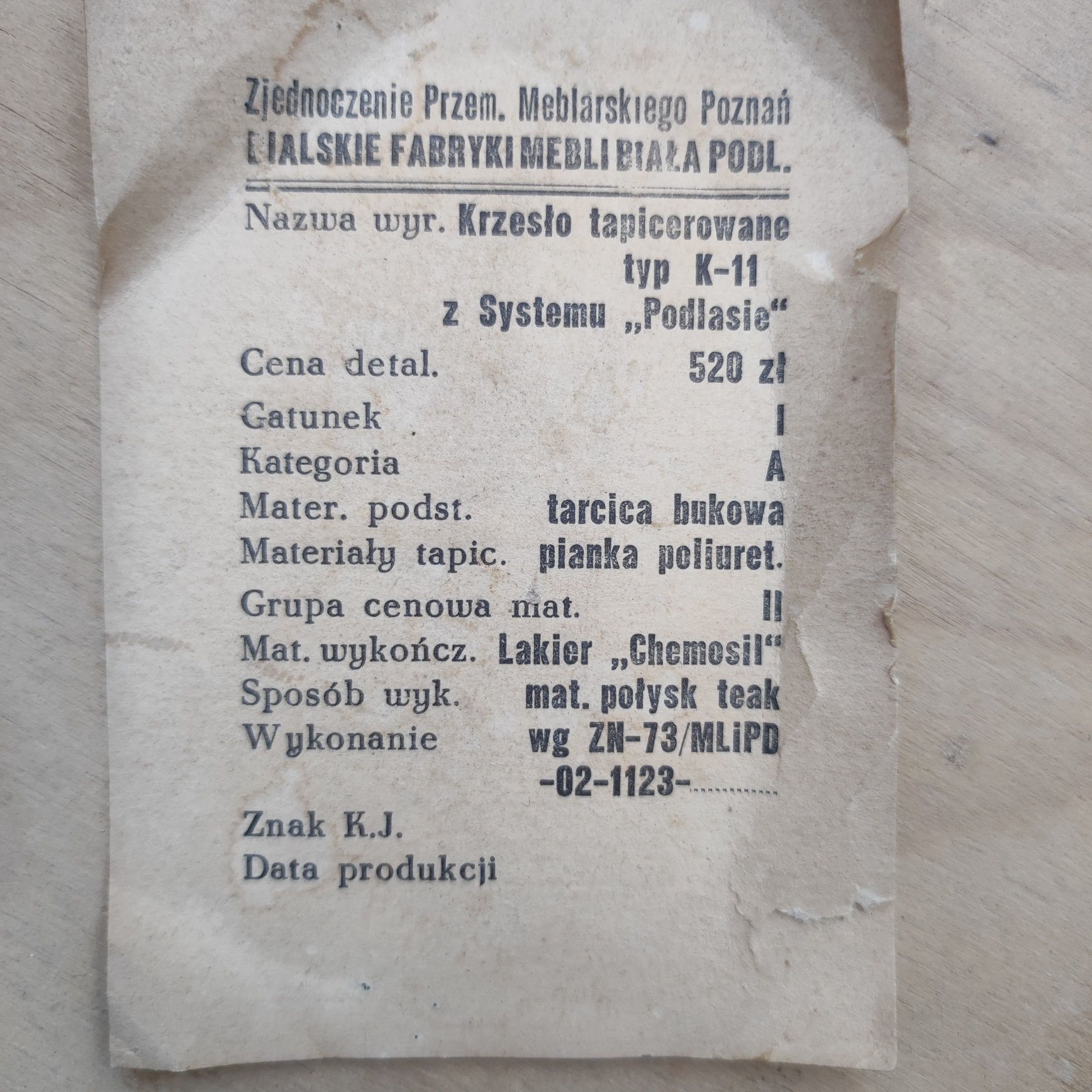 Komplet czterech krzeseł krzesło PRL Vintage