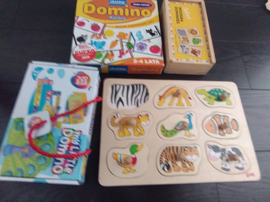 Komplet 3 układanek domino plus gratis