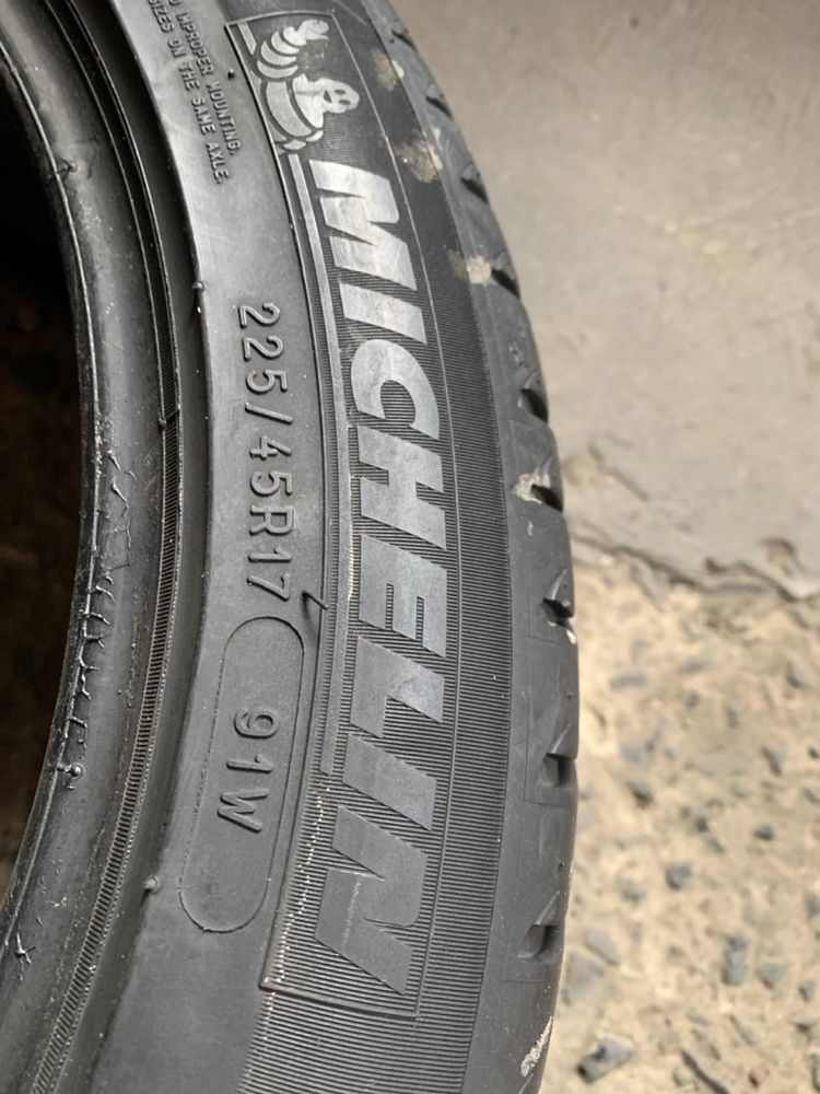 літні вживані шини 225/45R17 Michelin primacy3 в наявності 3 шт