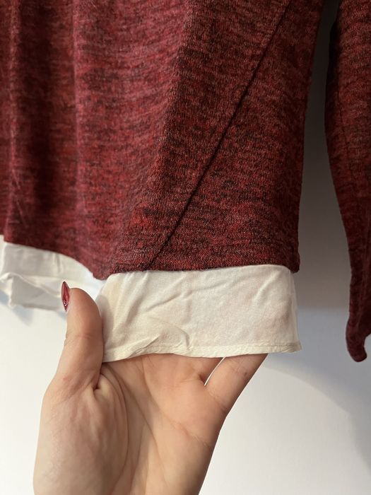 Camisola bourdeaux estilo camisa quente bershka tamanho M