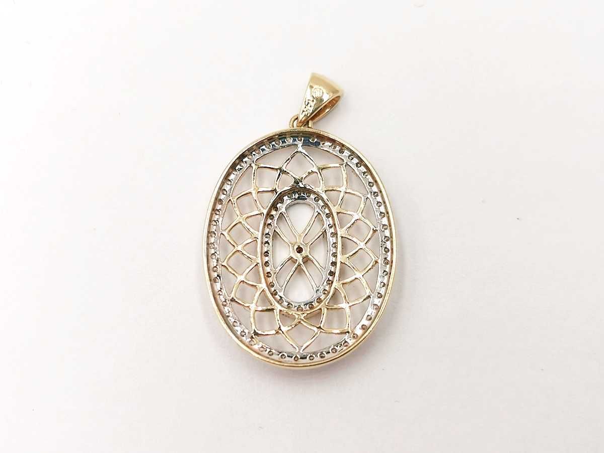 wisiorek złoto 14K 585 diamenty 0,28 ct 4,04 g certyfikat