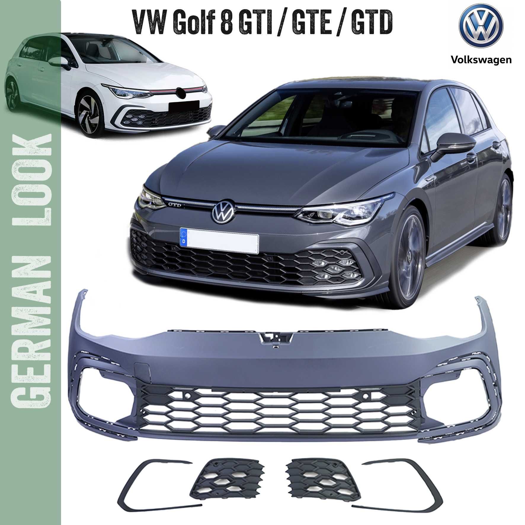 Para-choque frontal GTD GTE GTI para VW Golf 8 de 2019