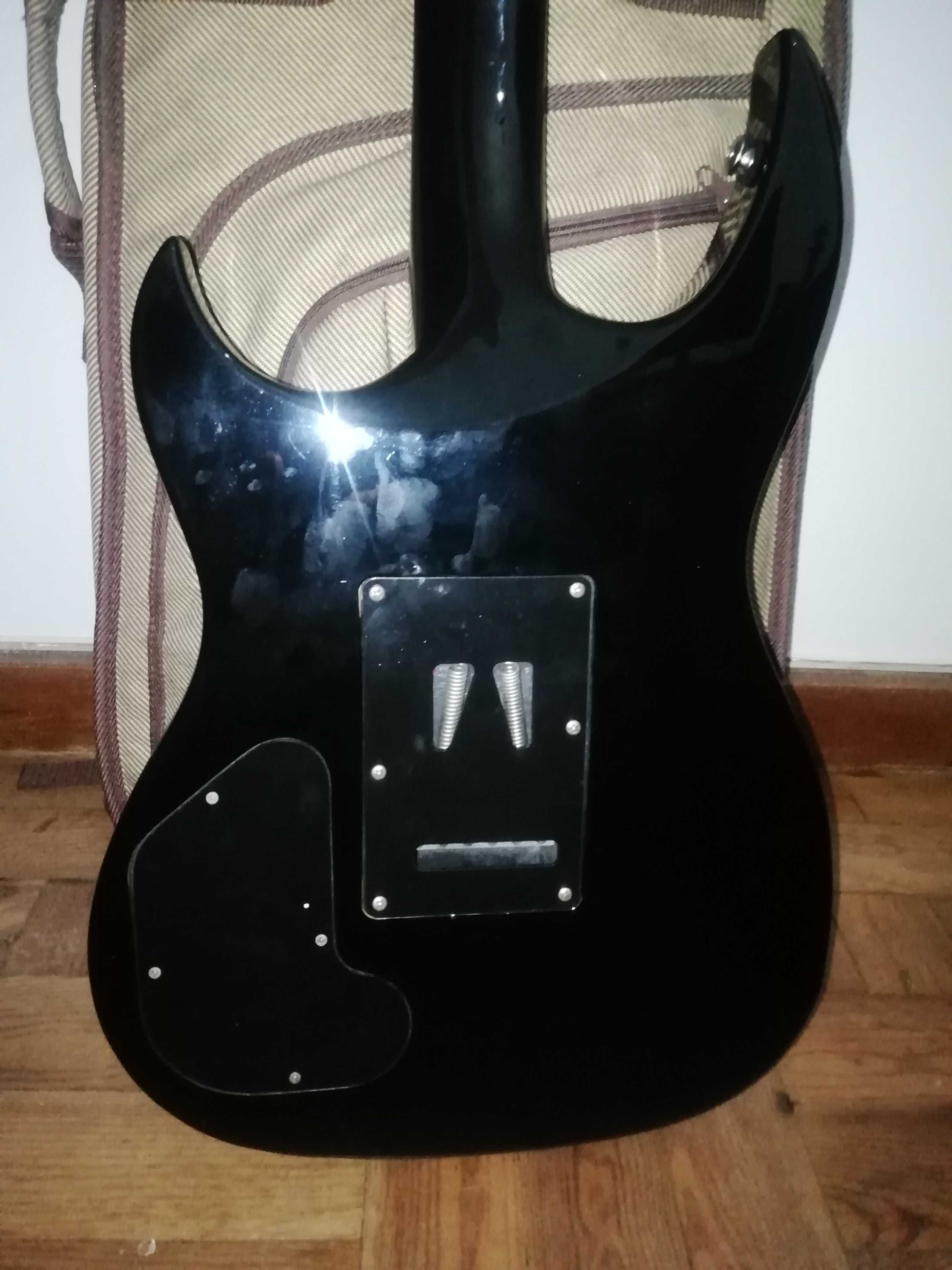 Guitarra Hagstrom Ultralux XL-2P, padrão Cosmic Black Burst