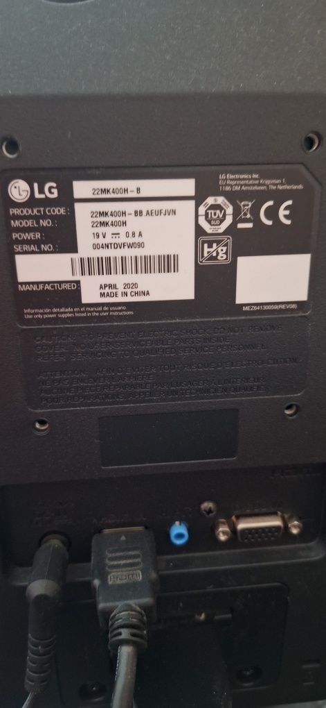 Monitor LED LG 22"