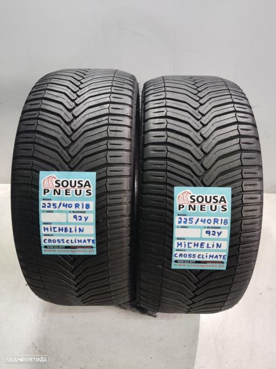 2 pneus semi novos 225-40r18 michelin - oferta dos portes 120 EUROS