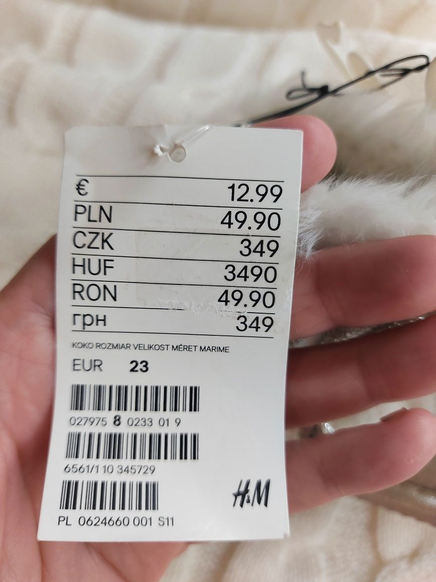 Buty buciki botki kozaczki ocieplane dziewczynki H&M nowe cudo 20/21