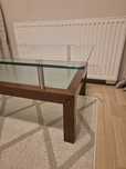 Stół ława KLER 140cm x 70cm, szkło drewno