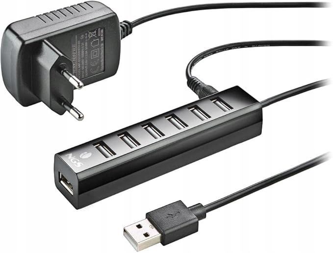 wejsćie hub usb ngs ihub7 tiny ciemny czarny rozszerzenie portów usb
