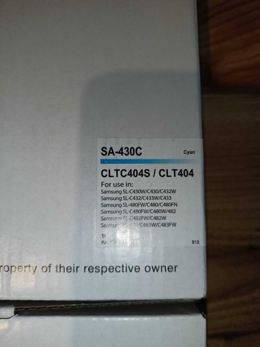 CLT 404 CLTK 404S TONERY SAMSUNG C480FW C430W zestaw