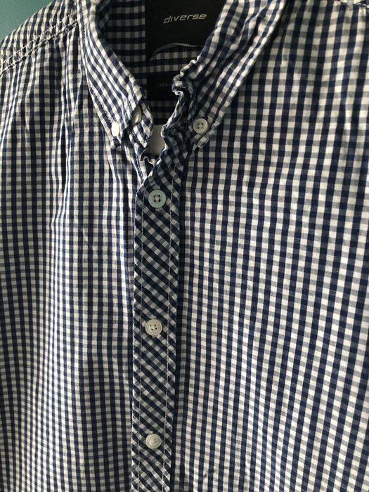 Koszula w kratę z długim rękawem diverse M medium regular fit