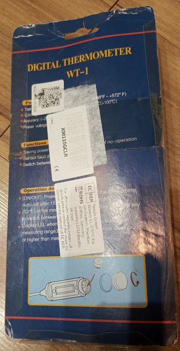 Kuchenny termometr szpilkowy.