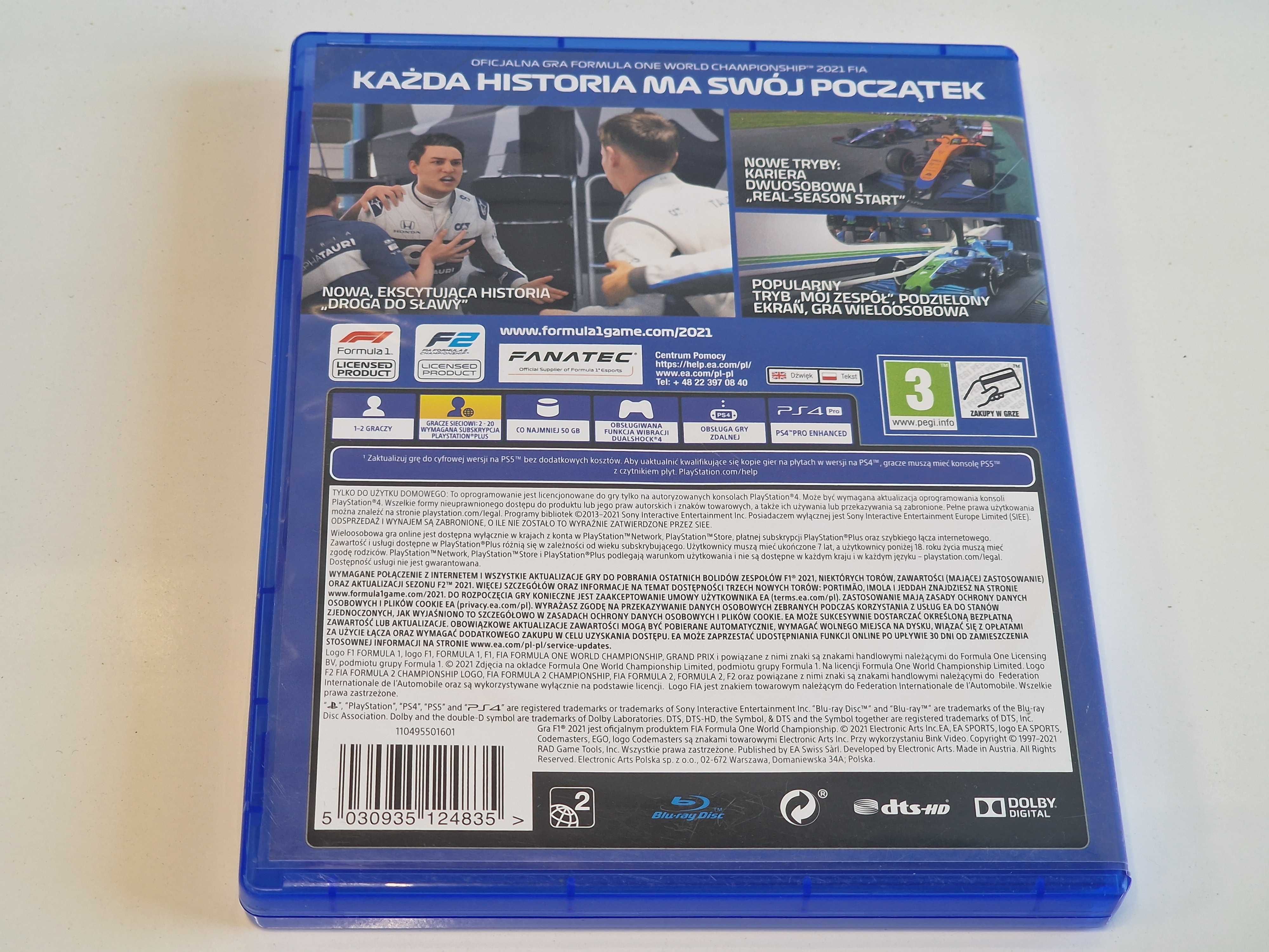 Gra PS4 / PS5 F1 2021 Pl. Wersja Sklep Zamiana