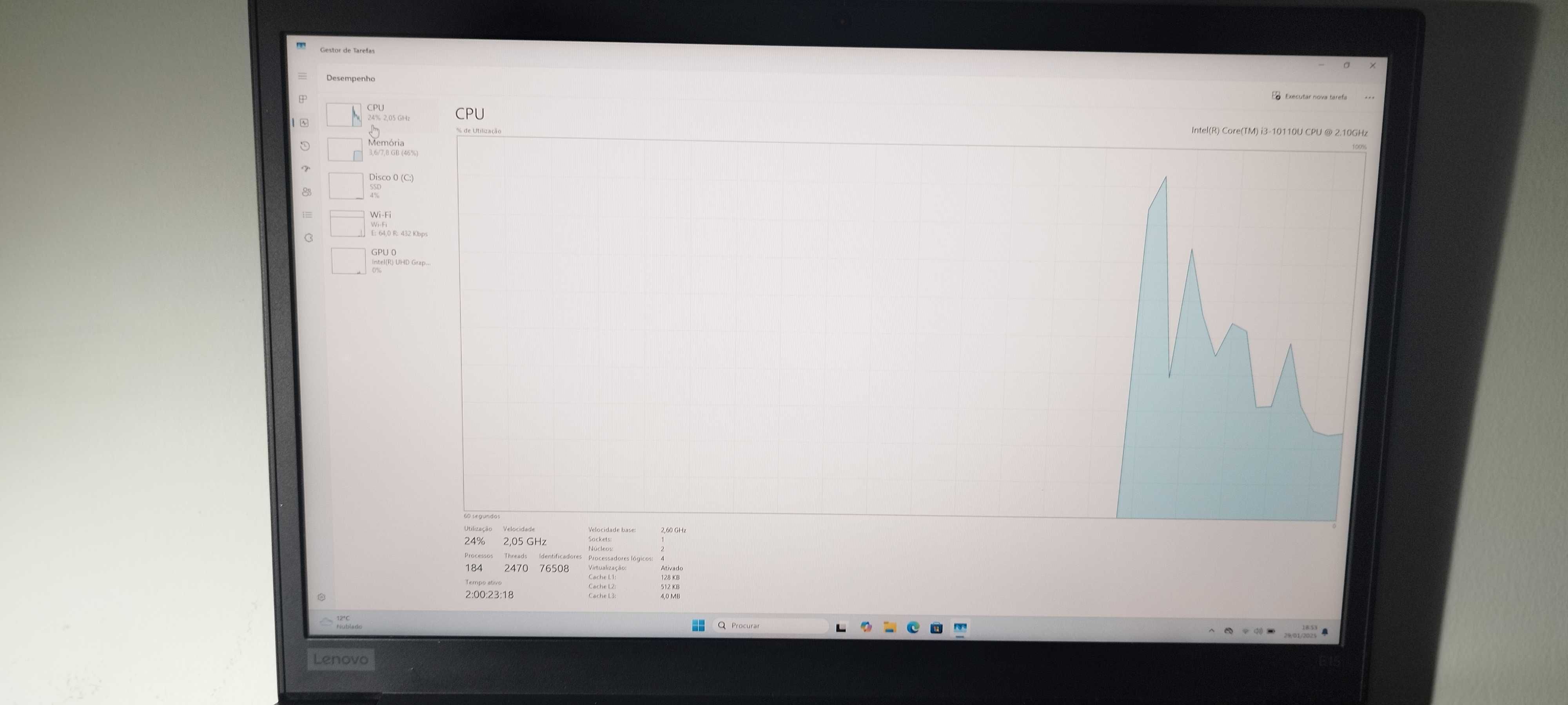 Portátil Lenovo E15 | 15.6" FHD | I3-10110U | 8GB 512GB