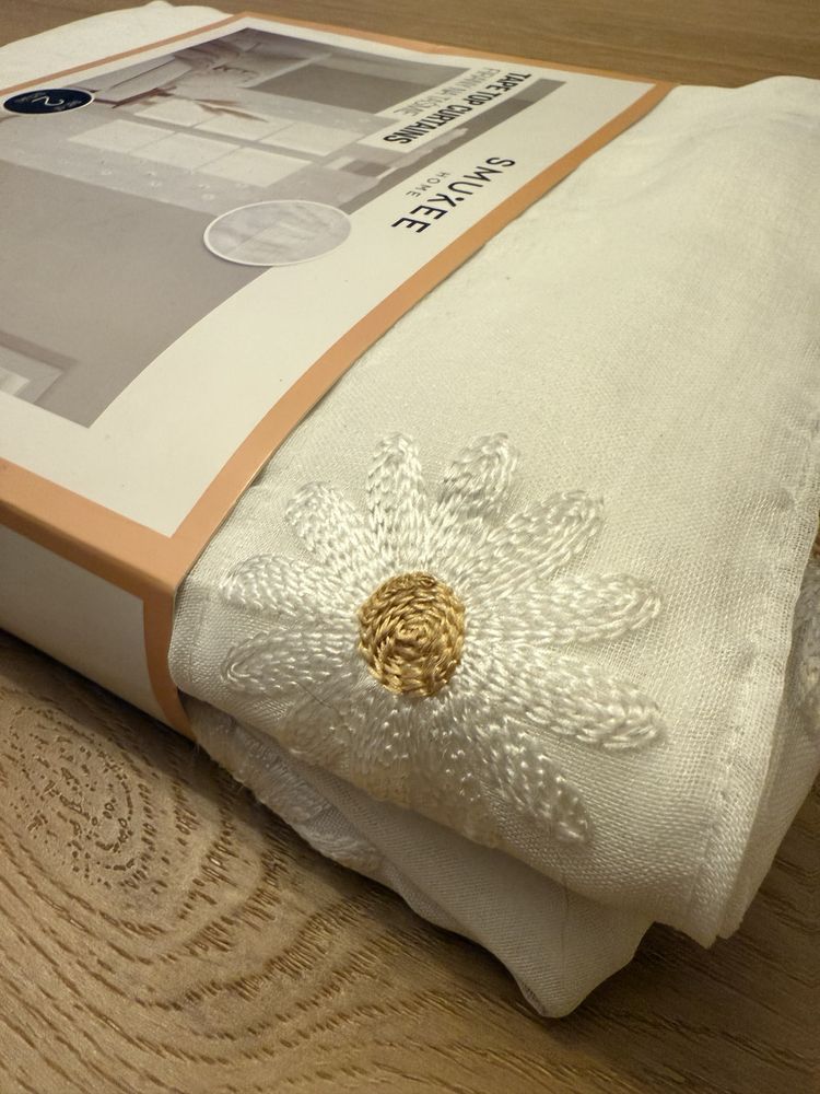 Firany zasłony boho Smukke Home w kwiaty