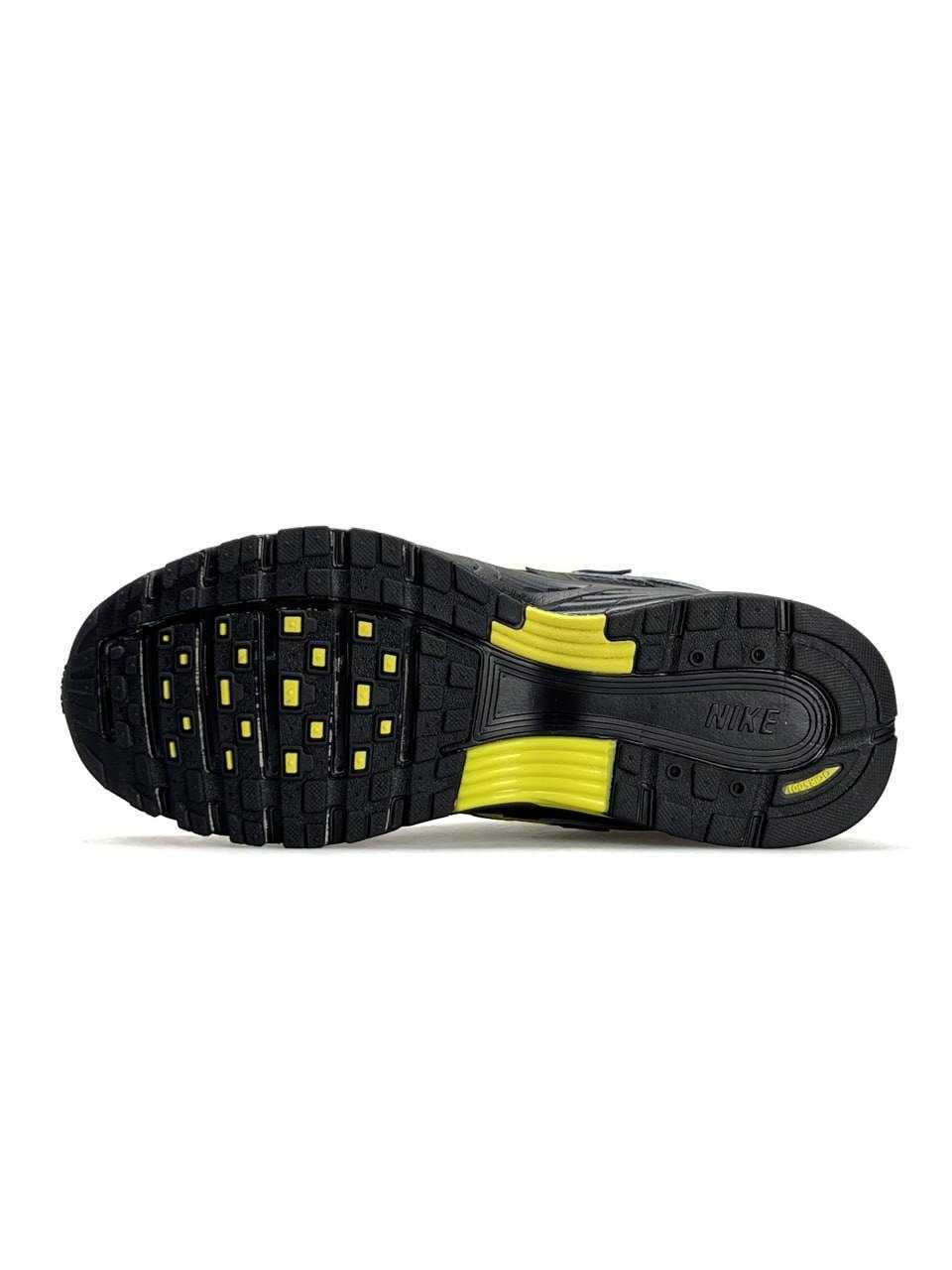 Розпродаж чоловічі кросівки Nike p-6000 чорні з салатовим