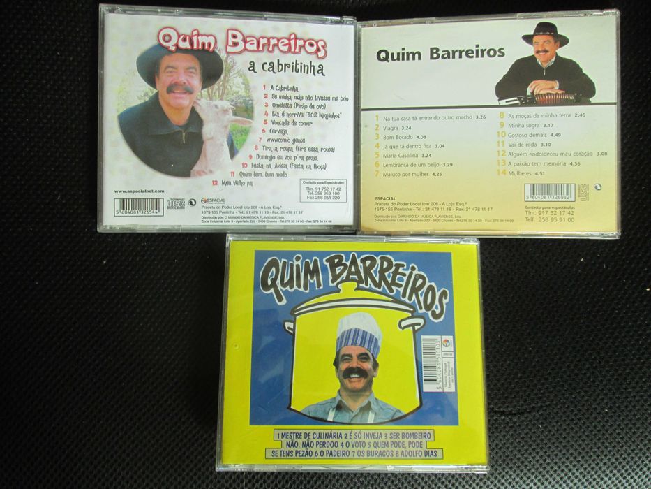 3 CD - Quim Barreiros, as grande canções, como novos
