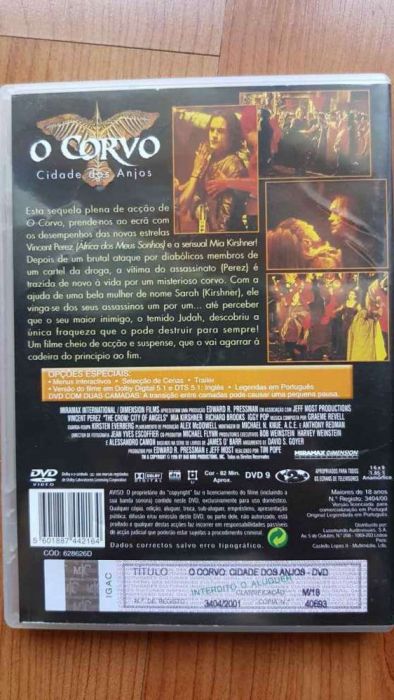 DVD - O Corvo - A Cidade dos Anjos