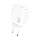 Ładowarka sieciowa 2.4A USB-A - biała