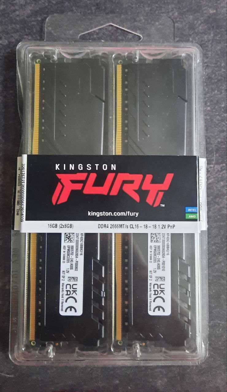 Оперативна пам'ять Kingston Fury DDR4-2666 2x8GB (KF426C16BBK2/16)