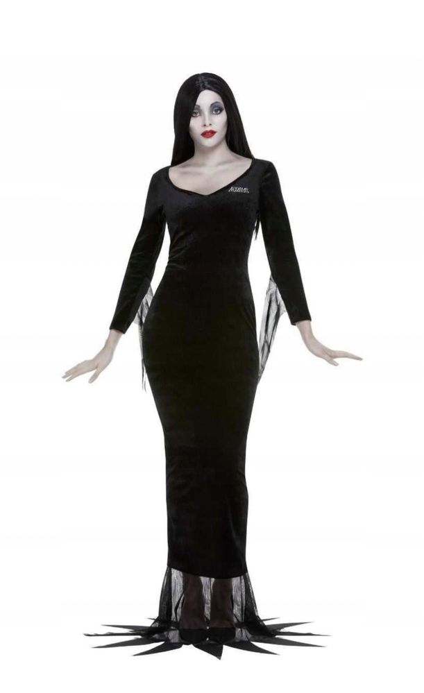 STRÓJ MORTICIA rodzina addamsów CZARNY M